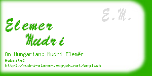 elemer mudri business card